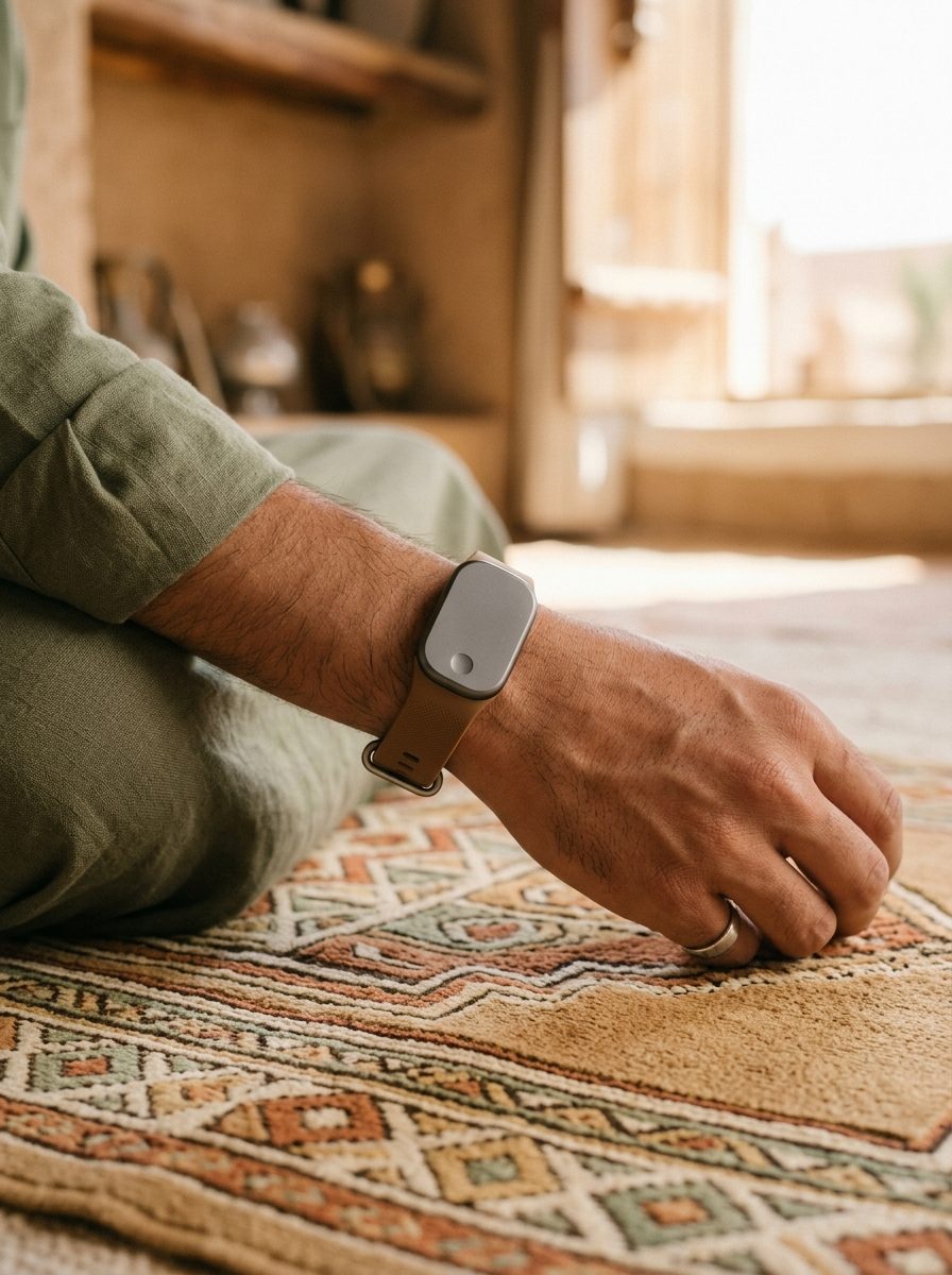 Najdsoul health wristband worn on a wrist